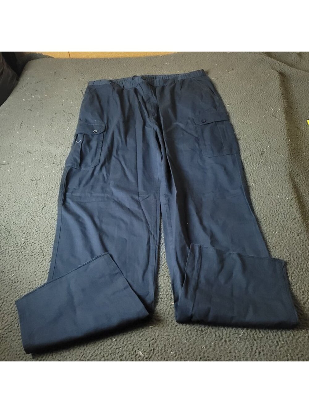 KingSize Cargo Pants Mens 2XL x38 Big Tall Elastic LL Khaki Cotton Blue y2K